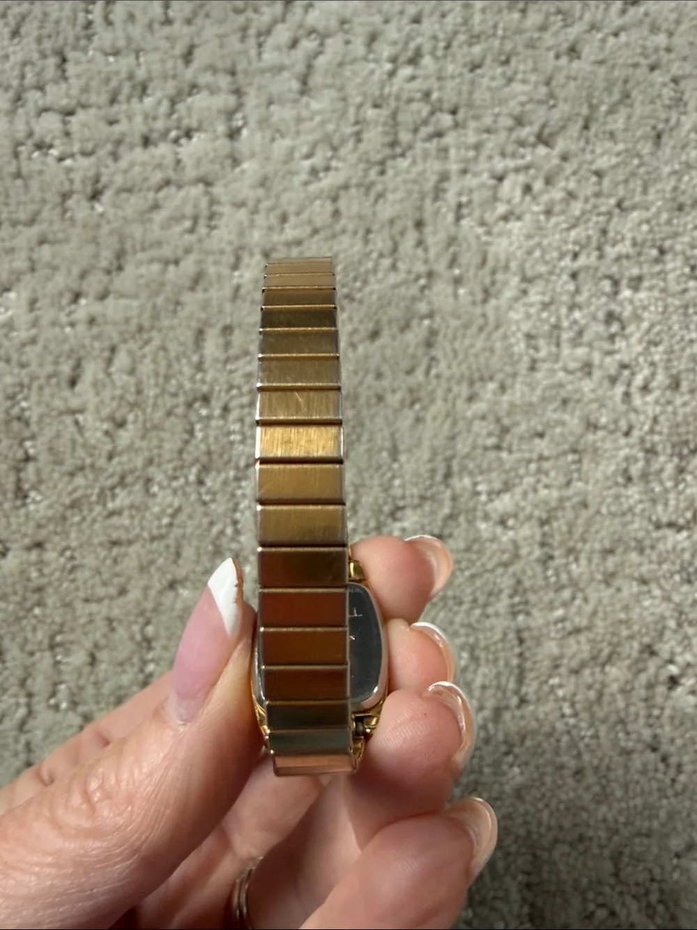 Vintage Timex K Cell Gold Tone Rectangular Women's Quartz Watch - Needs Battery